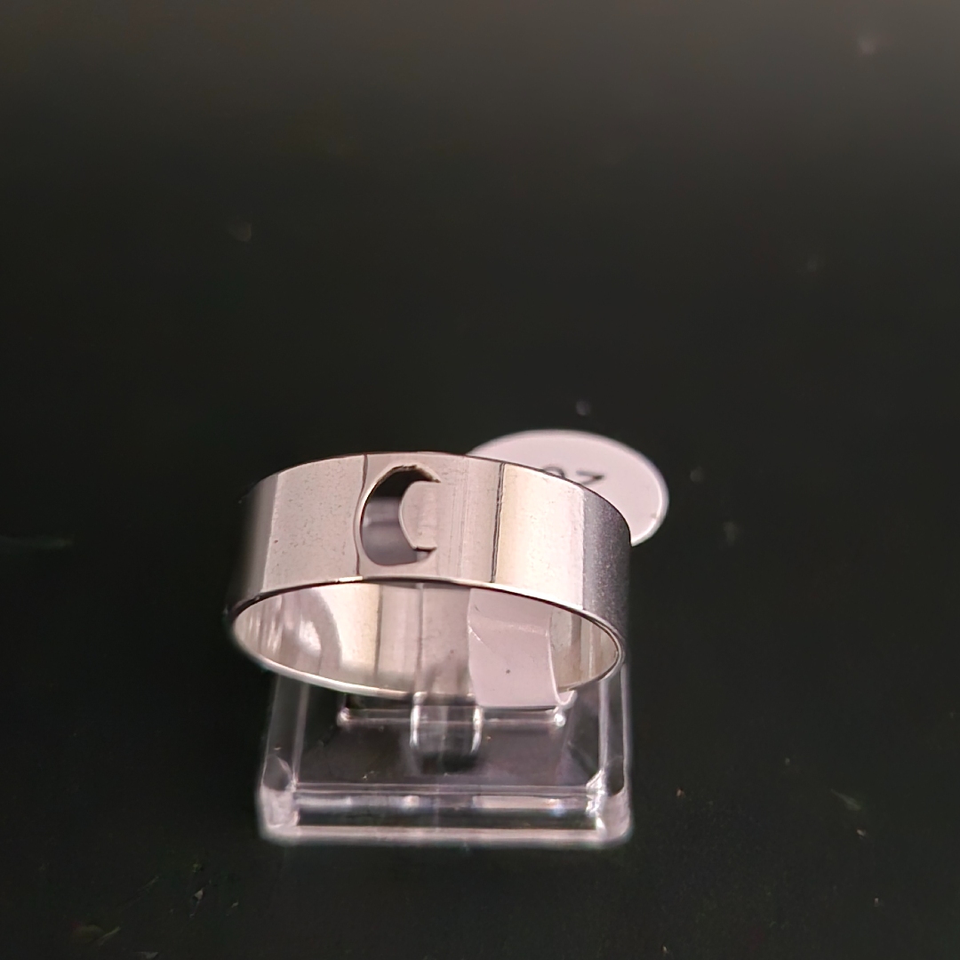 Edelstahl - Ring - Gr.20 - mit Mond