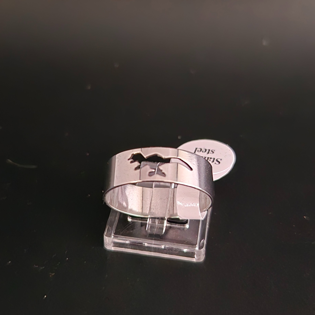 Edelstahl - Ring - Gr. 21 - Dino