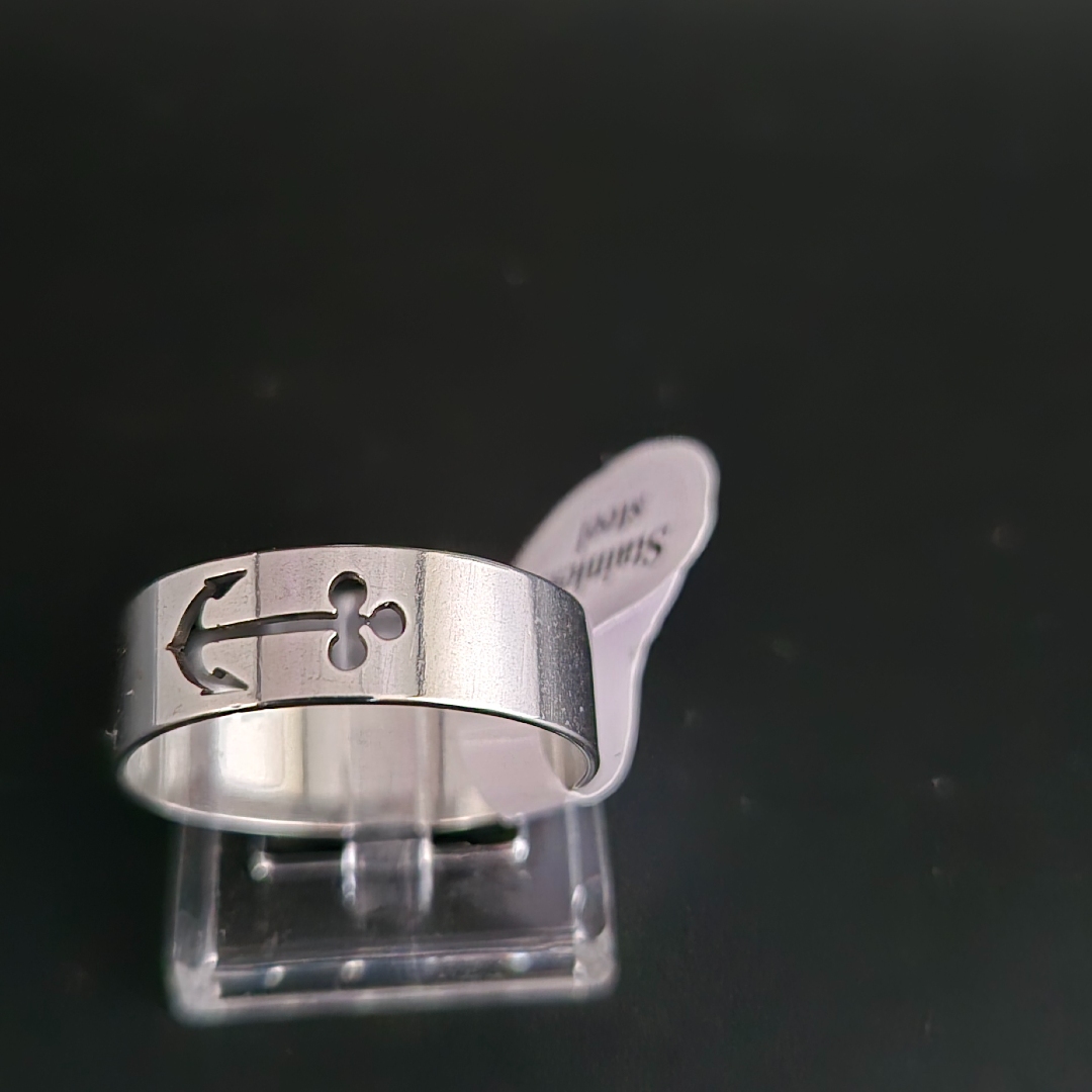 Edelstahl - Ring - Gr. 21 - Anker