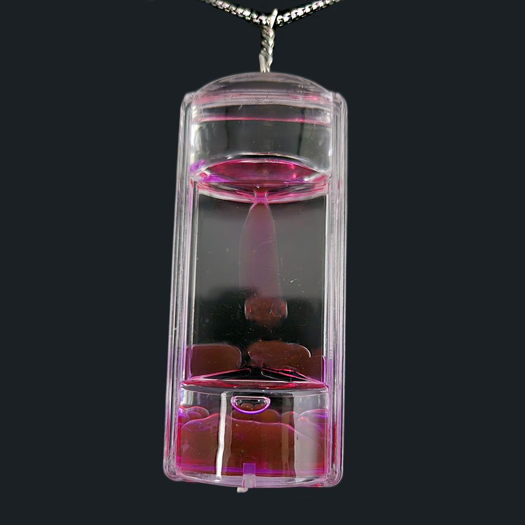 Edelstahlkette - Lavalampe - Lila