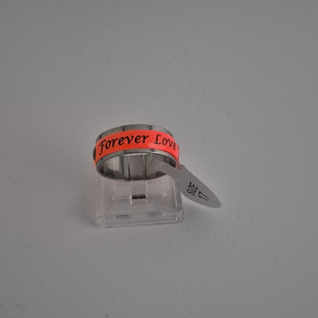Edelstahlring - Forever Love - Gr. 17